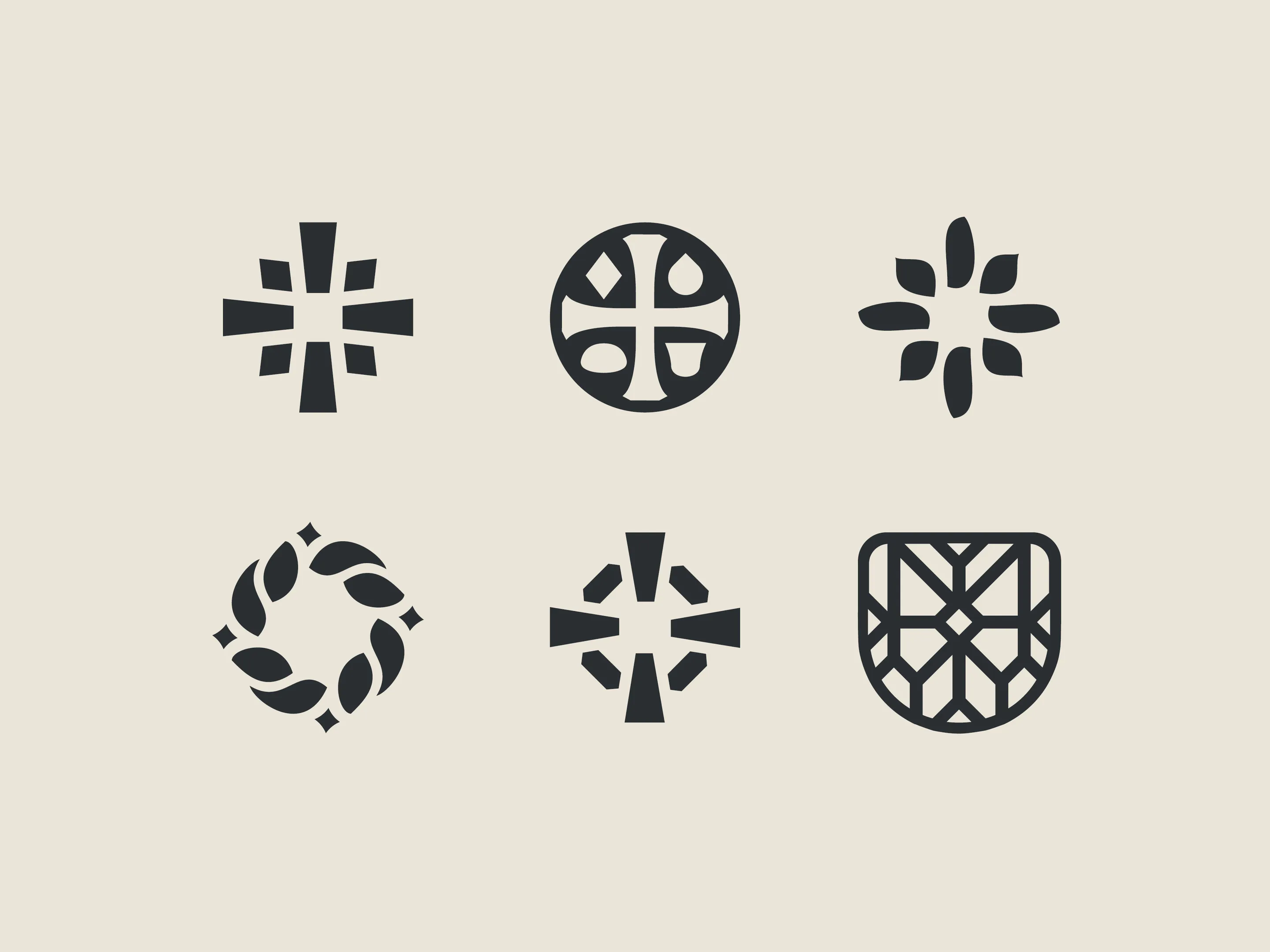 A church rebrand idea process, with several logo options