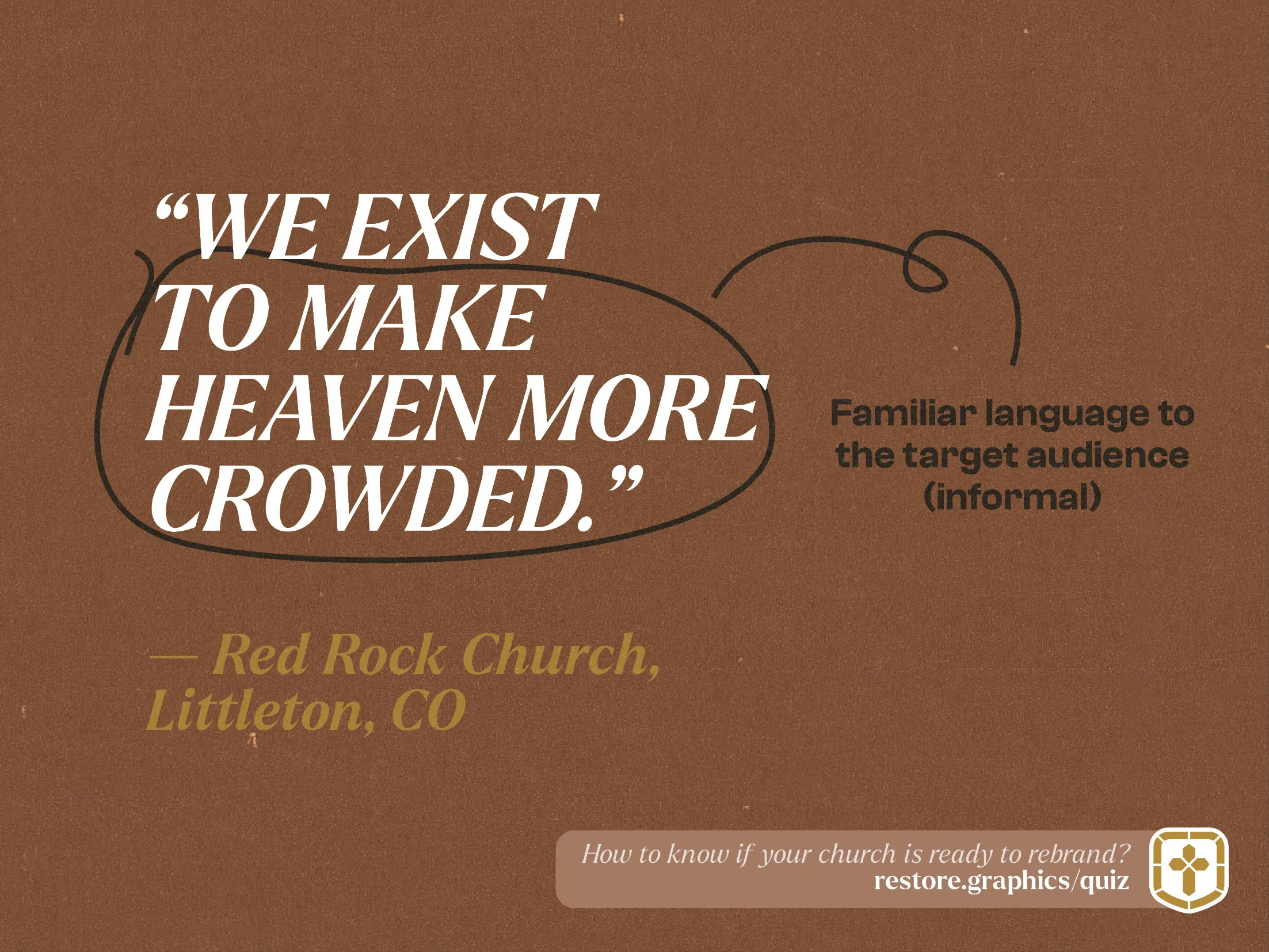 Church mission statement example from Red Rock Church