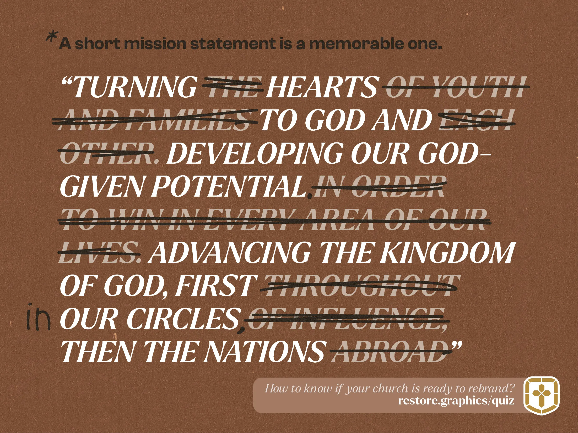 How to edit and trim down a church mission statement